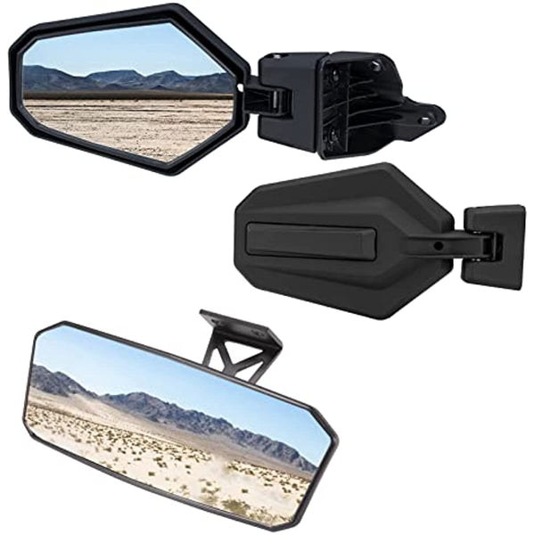 Rear Mirror & Side Mirrors Set for Can-Am Maverick Sport & Trail