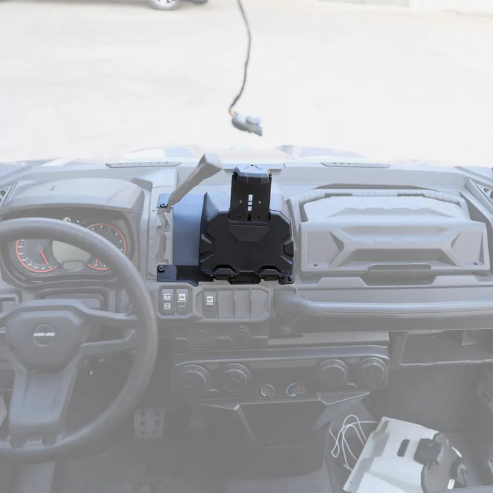 Electric Device Tablet Holder with Storage Box Organizer Tray for Can-Am Defender