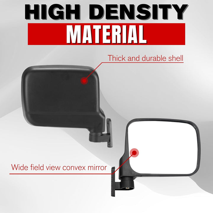 Wider Side Mirrors for Honda Pioneer 1000, Replace OEM # 0SV05-HL4-202