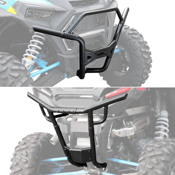 Front & Rear Bumper Guard Set for 2019-2023 Polaris RZR XP 1000/ XP 4 1000 / XP Turbo/XP 4 Turbo, Replace OEM#2884020,2883133,2884019-458