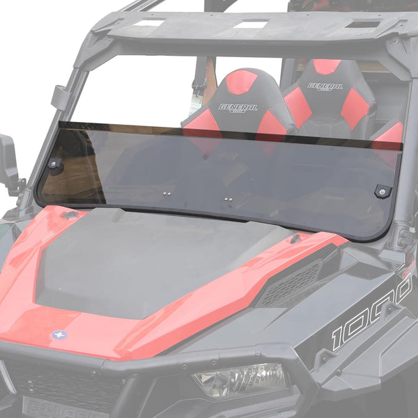 Front Dark Tinted Half Windshield for Polaris General 1000 / General 4 1000 / General XP 1000 / General XP 4 1000 2016-2024