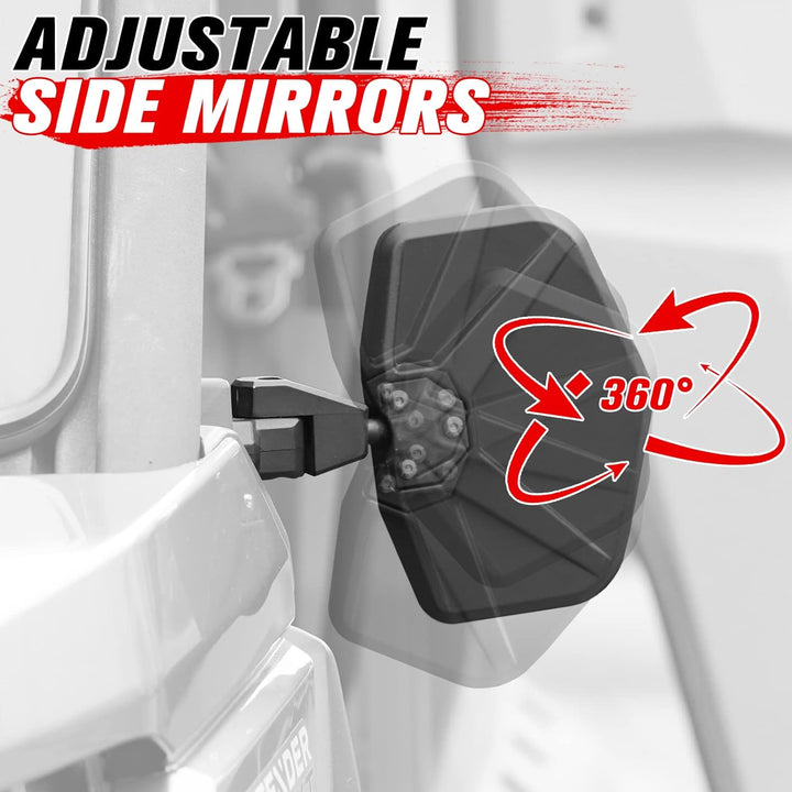Rear & Side Mirrors Kit for Can-Am Defender
