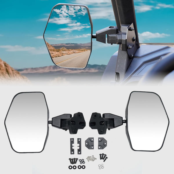 Side Mirrors for Can Am Defender HD5 HD8 HD9 HD10 MAX Accessories 2016-2024