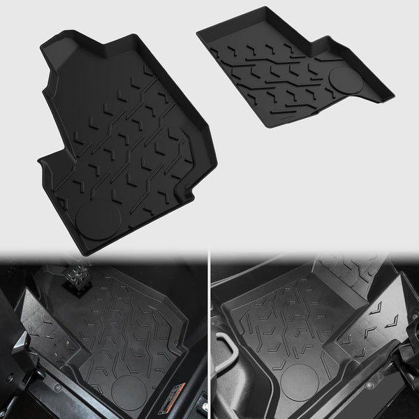 Floor Mats Fit for Kawasaki Teryx KRX 1000 20-25, Black, 2PCS